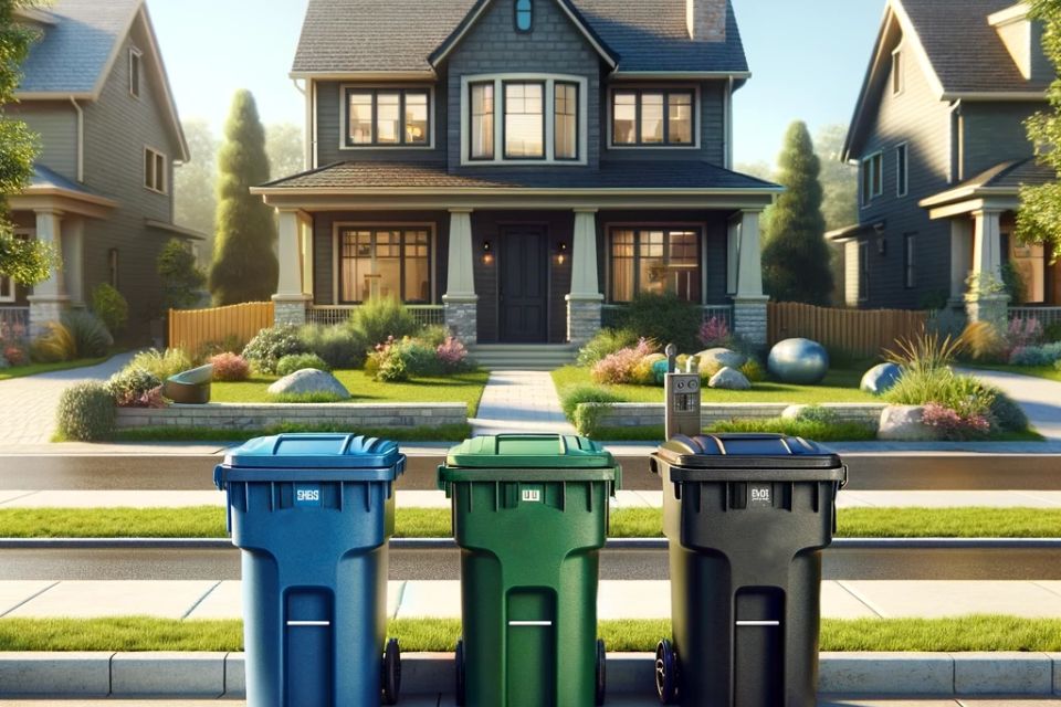 residential trash can washing