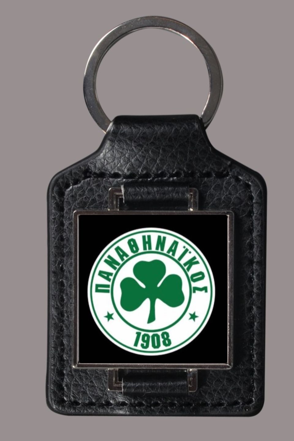 Panathinaikos key chain leather