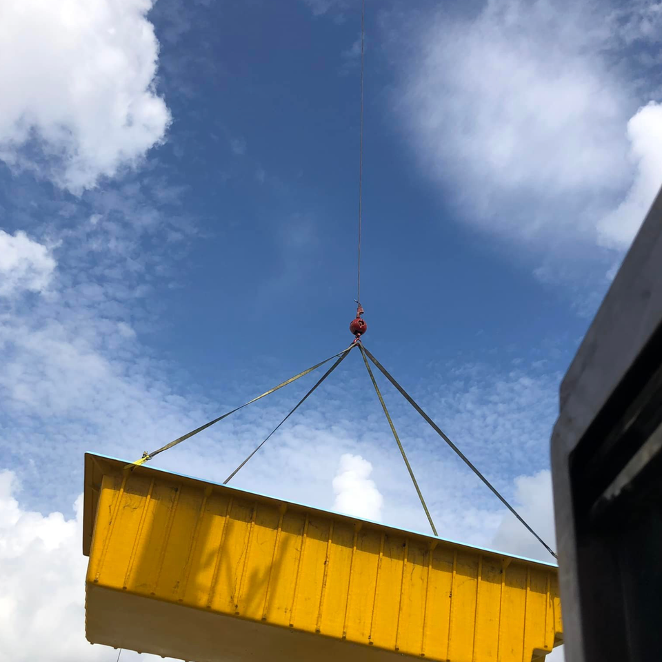 Lg crane rental removing a pool system 