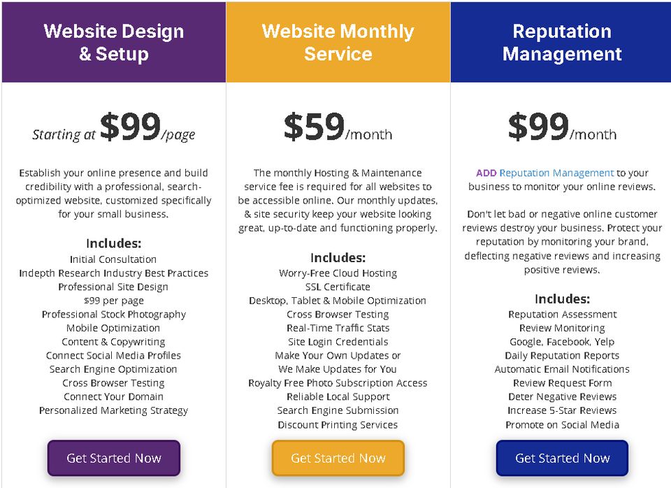 Website pricing