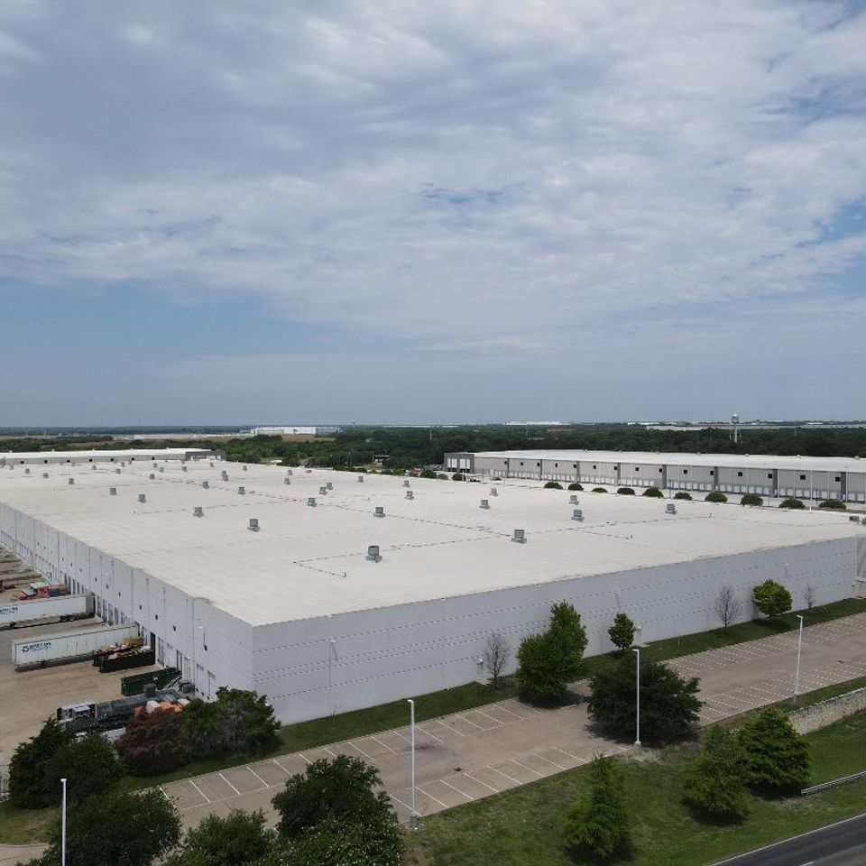 Drone photo of commercial building