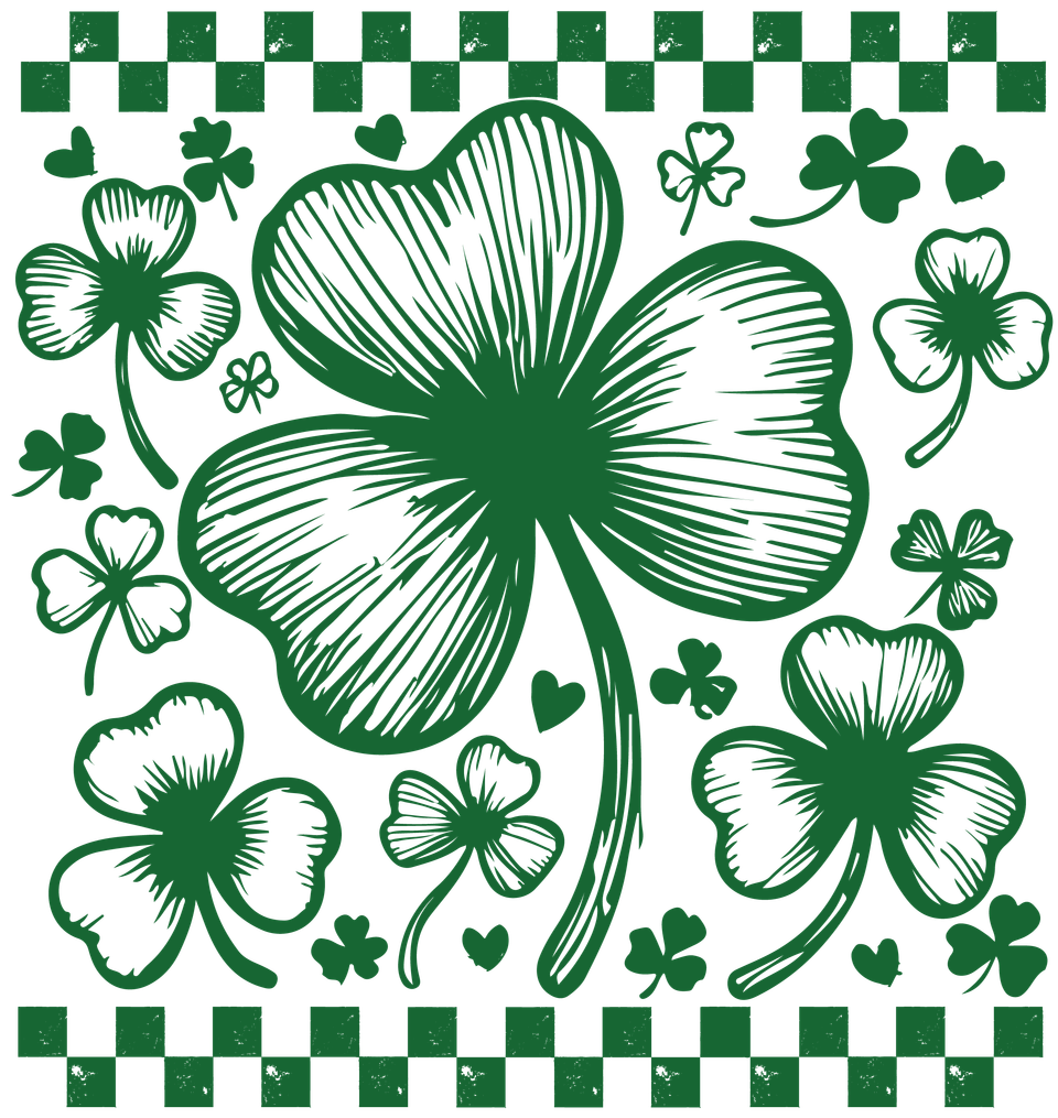 Seasons   st patricks day shamrocks checker1  green