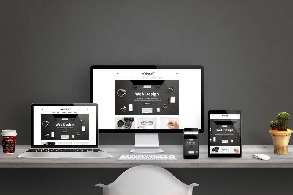 Responsive Small Business Website on Laptop, Desktop, Tablet and Mobile