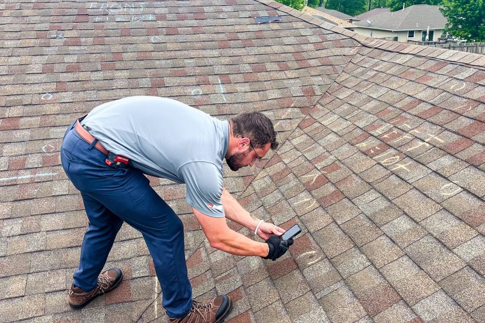 Suffolk Hampton Roads Roof Repair inspection on roof