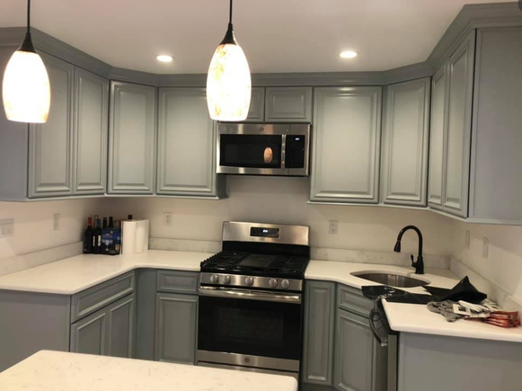 Home kitchen painting cabinets contractor bayonne nj