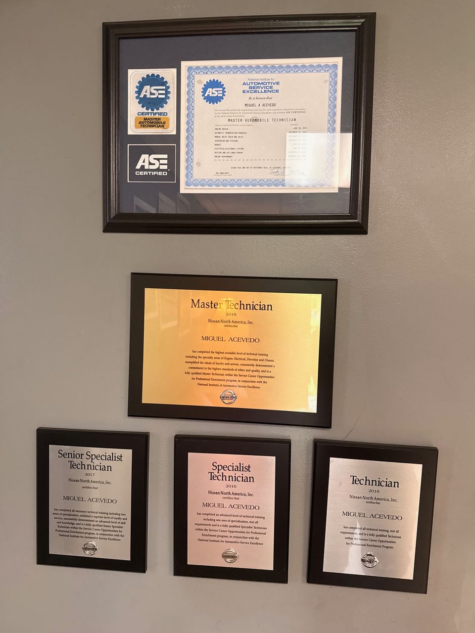 elite tech auto repair technicians are ase certified