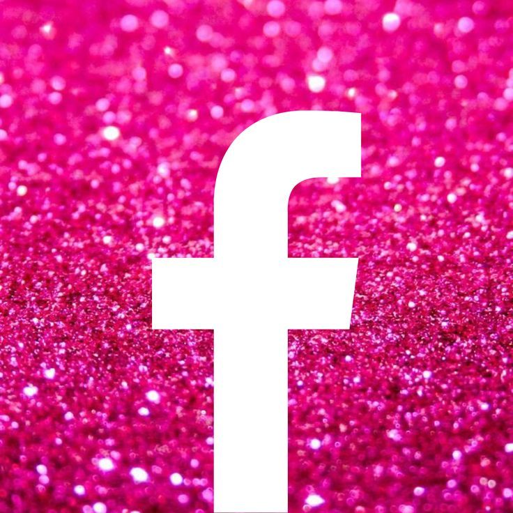 Fb logo pink glitter
