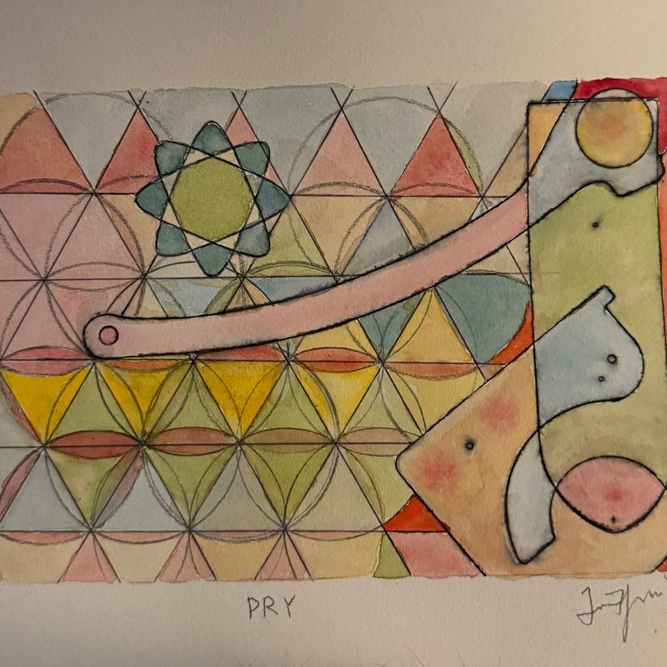 “pry” 9x12 watercolor 2025 tim flynn