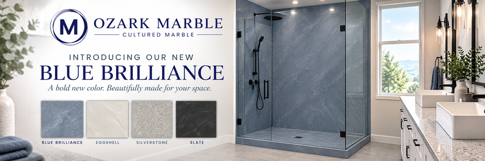Blue brilliance bathroom showcase