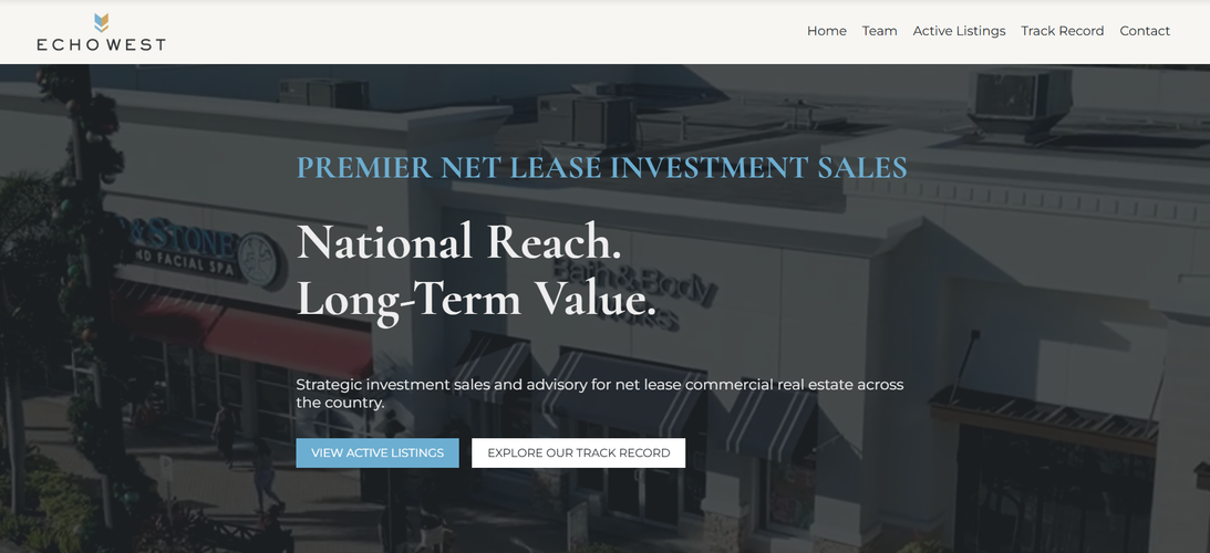Echo West Capital Advisors website concept by Pixeloft Creative
