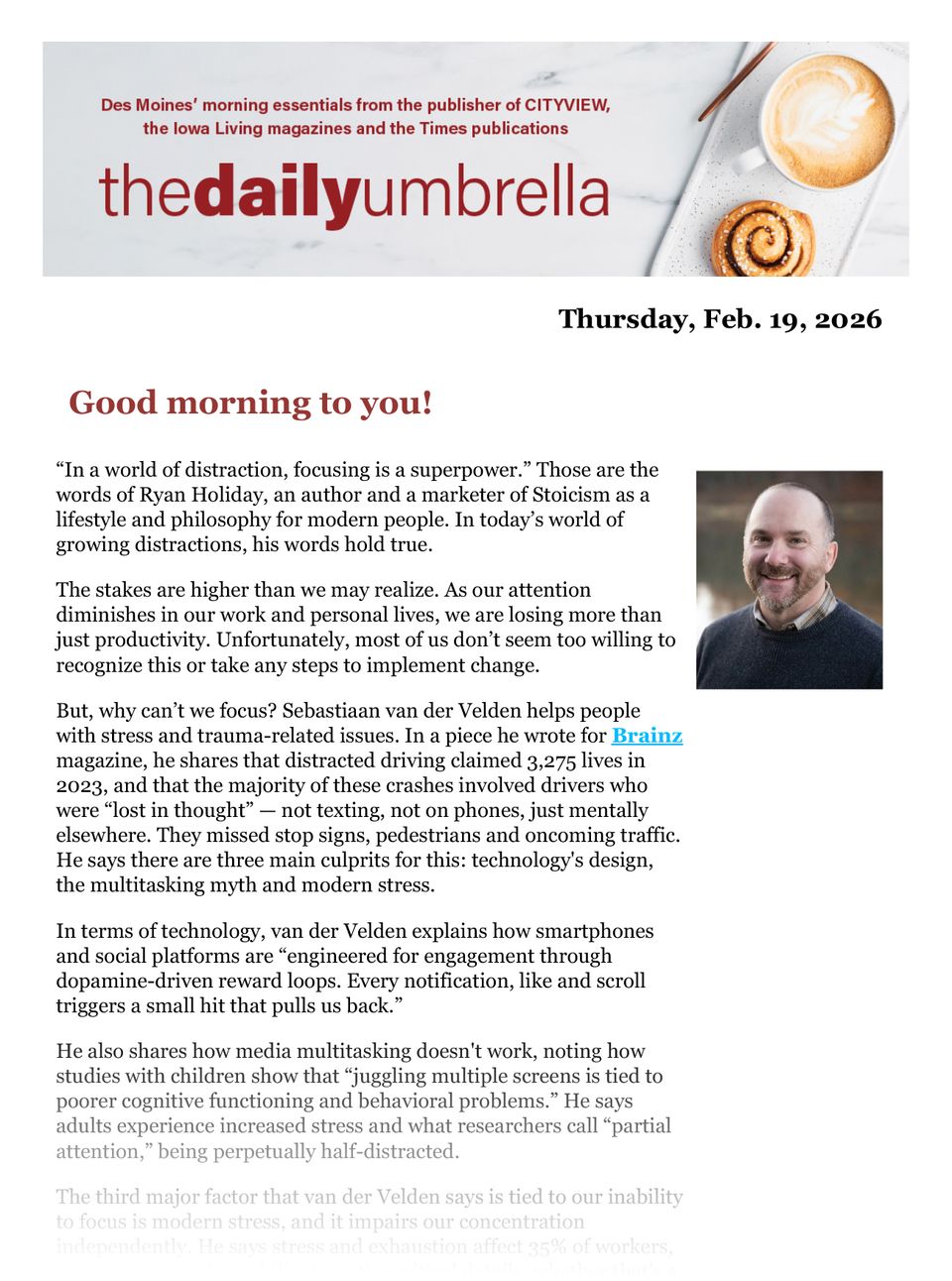 Daily umbrella feb. 19  billie lee ray passes away   2.11 gas  sunbathing no longer an olympic sport  1