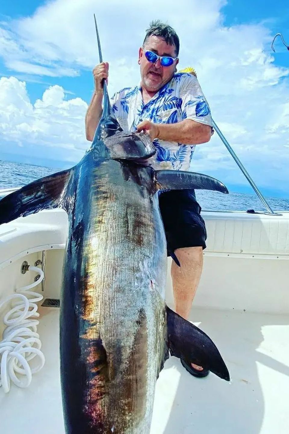 Trophy yellowfin tuna caught during a Carpe Diem Events offshore fishing charter in New Orleans.