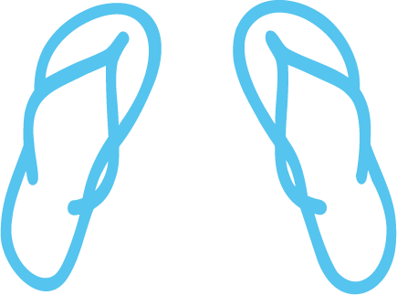 Beach   flip flog blue 8