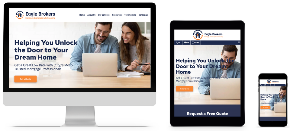 Mortgage broker website design