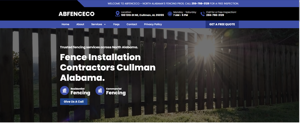 Abfenceco Fence company in Cullman AL American Barrier and Fence