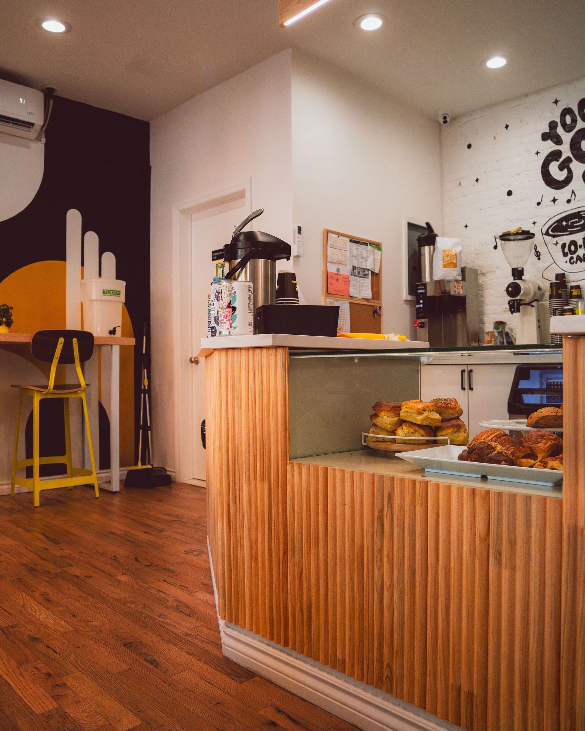 Custom millwork detail in a coffee shop renovation by BTB Renovations