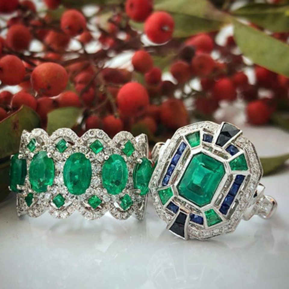Gemstone jewelry collection available at deangelis jewelers