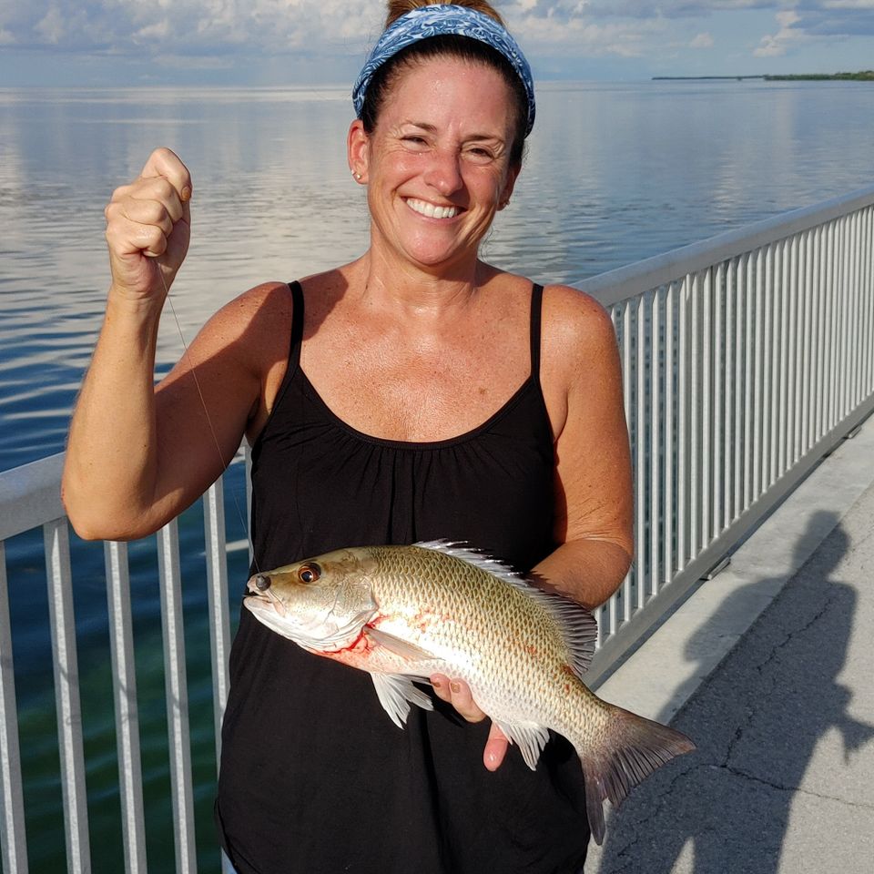 Woman with catch