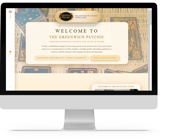 Greenwich Psychic logo - WPB WebDesigns client website example