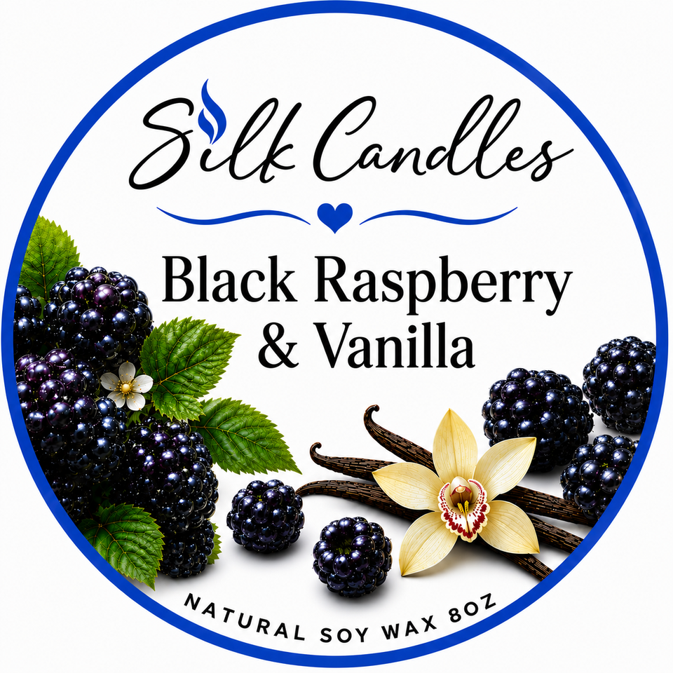 Black raspberry   vanilla color label