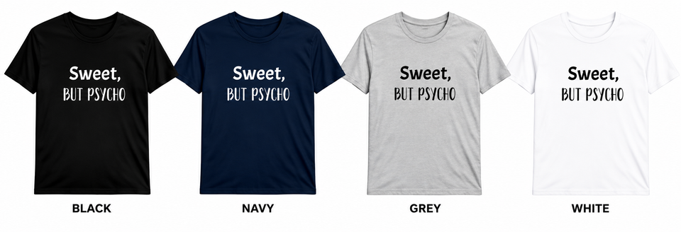 Four shirt color mockup lineup