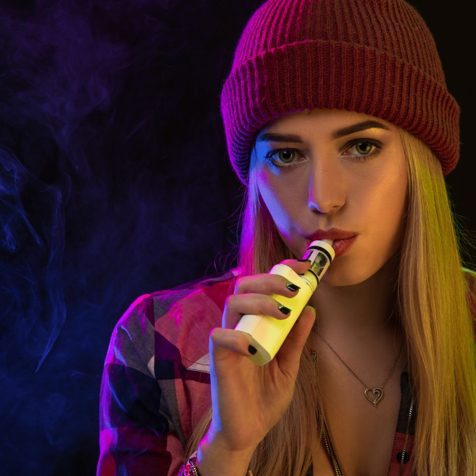Vecteezy portrait of young hipster vaping girl vapor concept vaping 35781800