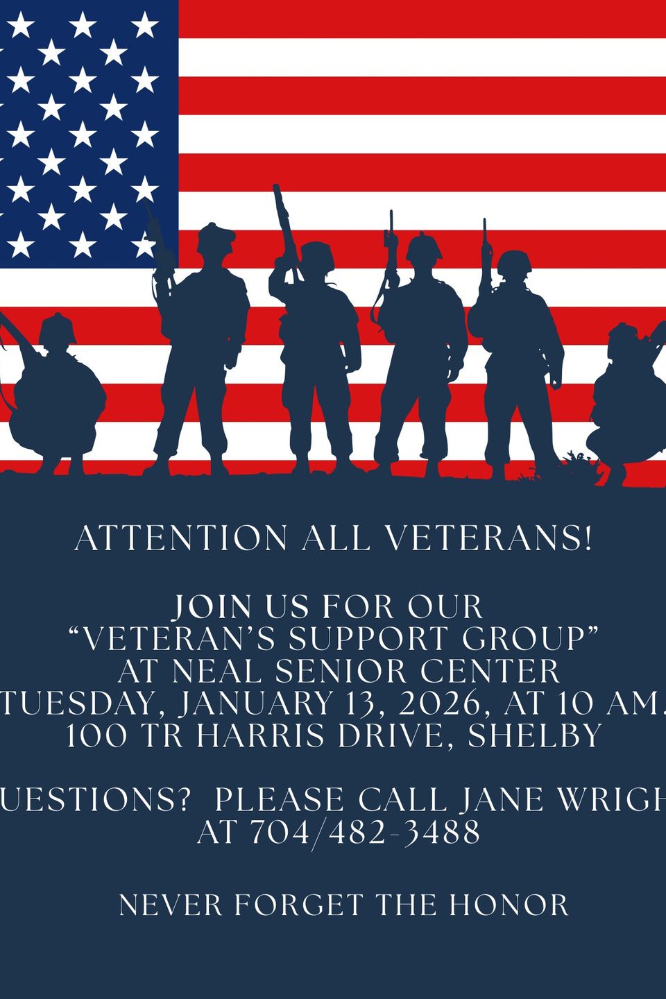 Poster veteran's coffee   chat january 2026