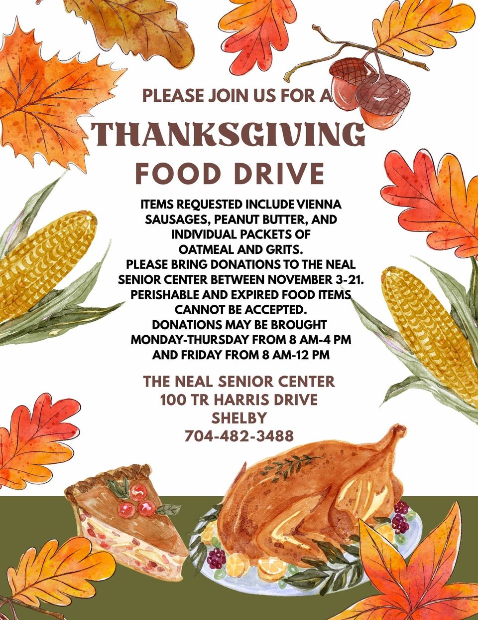 2025 thanksgiving food drive