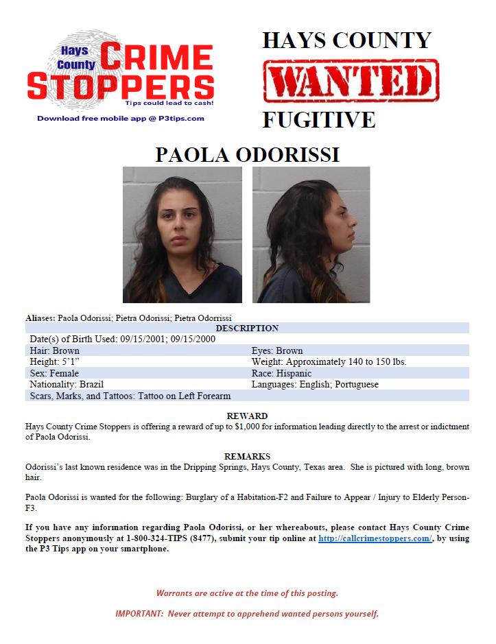 Odorissi wanted poster