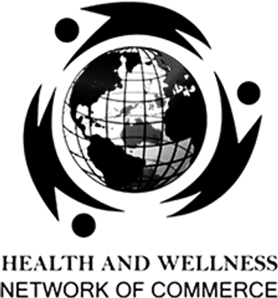 Health and wellness network of commerce   black transparent