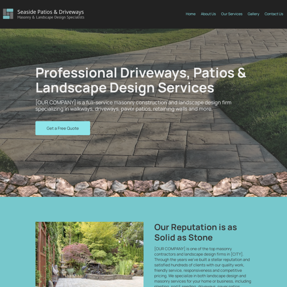 Patio driveways landscape design website theme