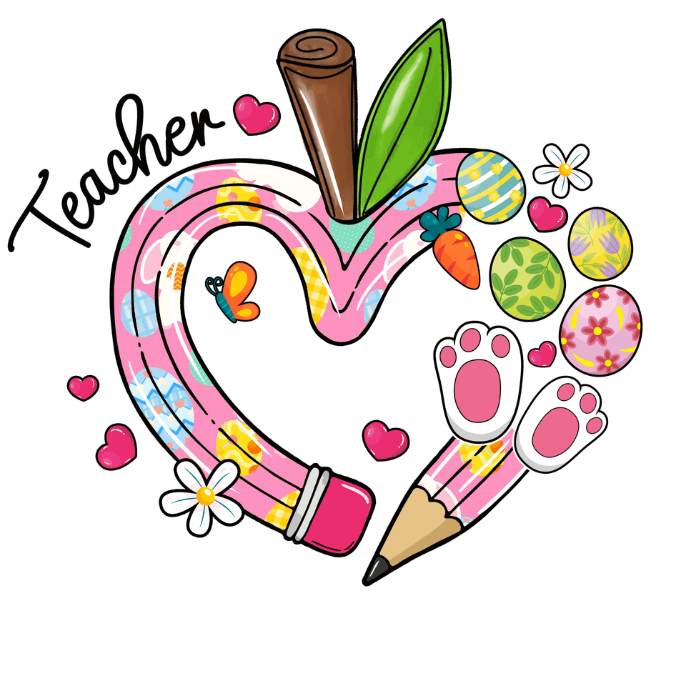 Eas   0033 seasons   easter teacher heart