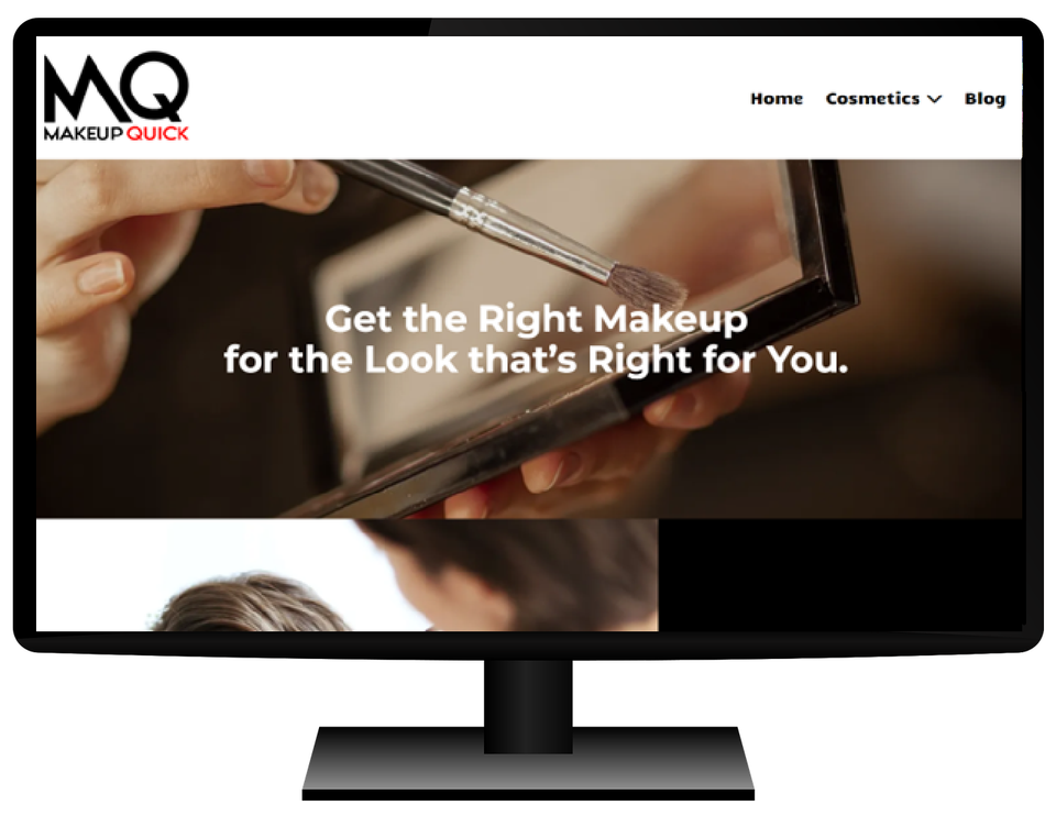 Easy Template Website. Completely customizable to add makeup, cosmetics, skincare, personal care, health and beauty products and more
