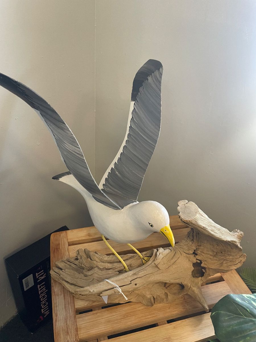 Carved seagull