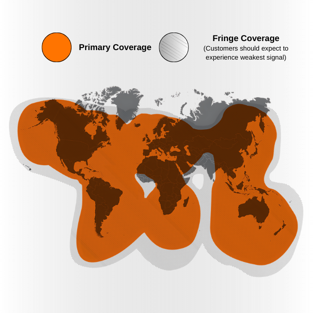 Map of globalstar   integrity 150   gps anyplace