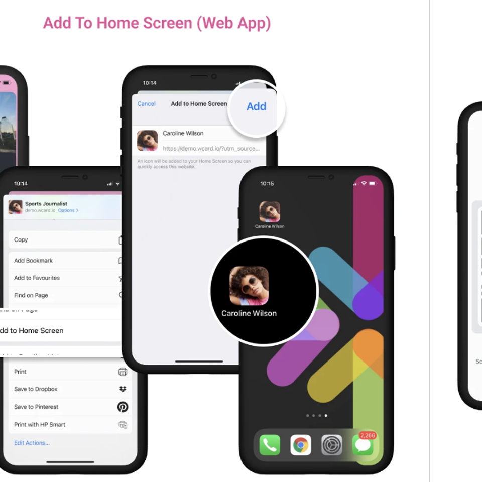 Digital business cards   home screen offline 15