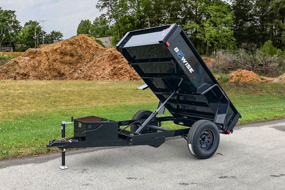 Dtr3 3k light duty single axle low profile dump trailer hero