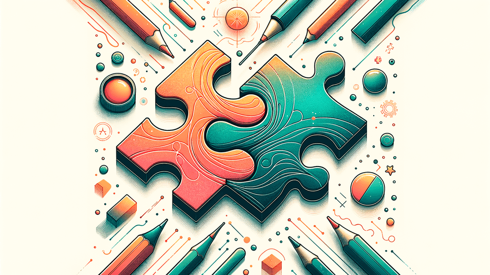Puzzle pieces fitting together when a business finds the right creative marketing agency 