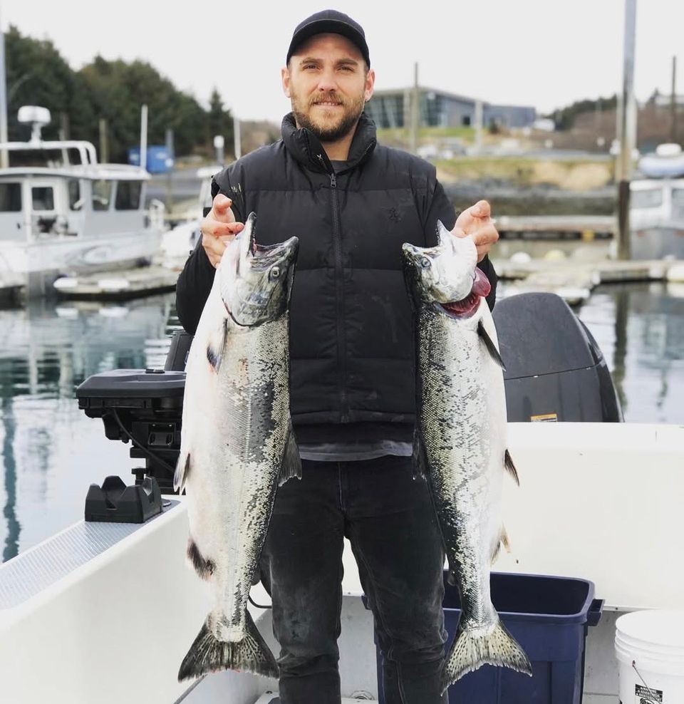 Holding fish that i caught