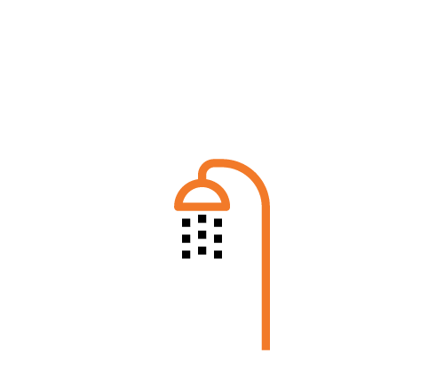 Plumbing supplies icons showers