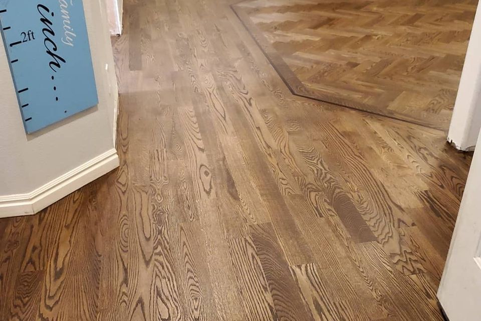 Herringbone hardwood floor