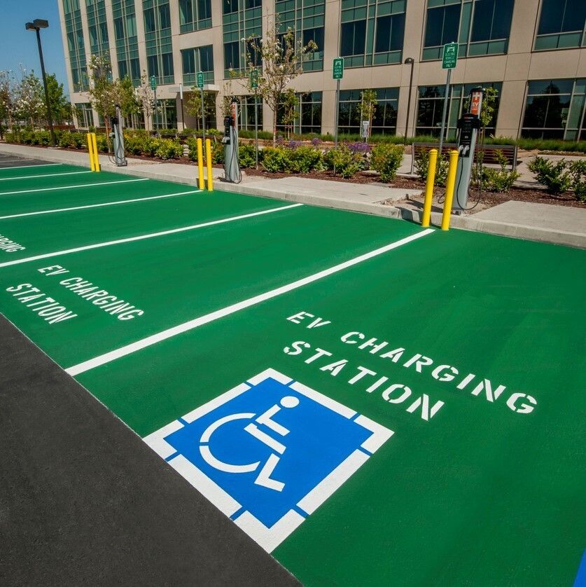 Ev charger and handicap parking istock 474679470 square