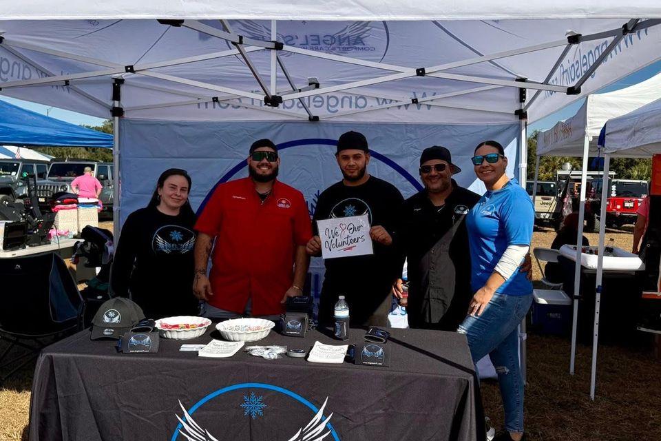 Angels Air is constantly giving back to the community. Here they are representing the company at a local charity fund raiser. 