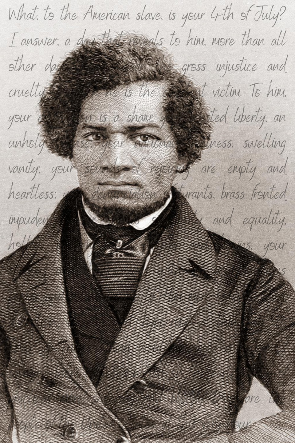 Douglass image with text