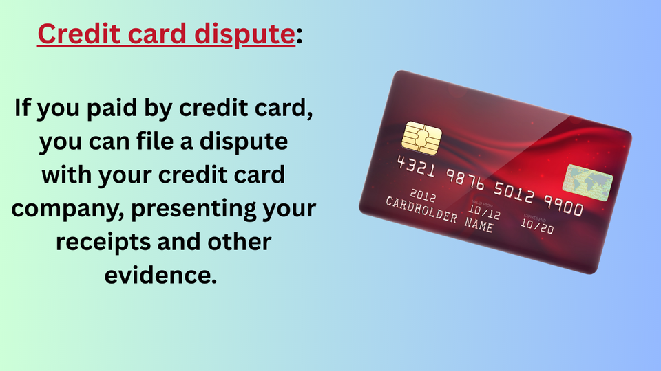 Credit card dispute
