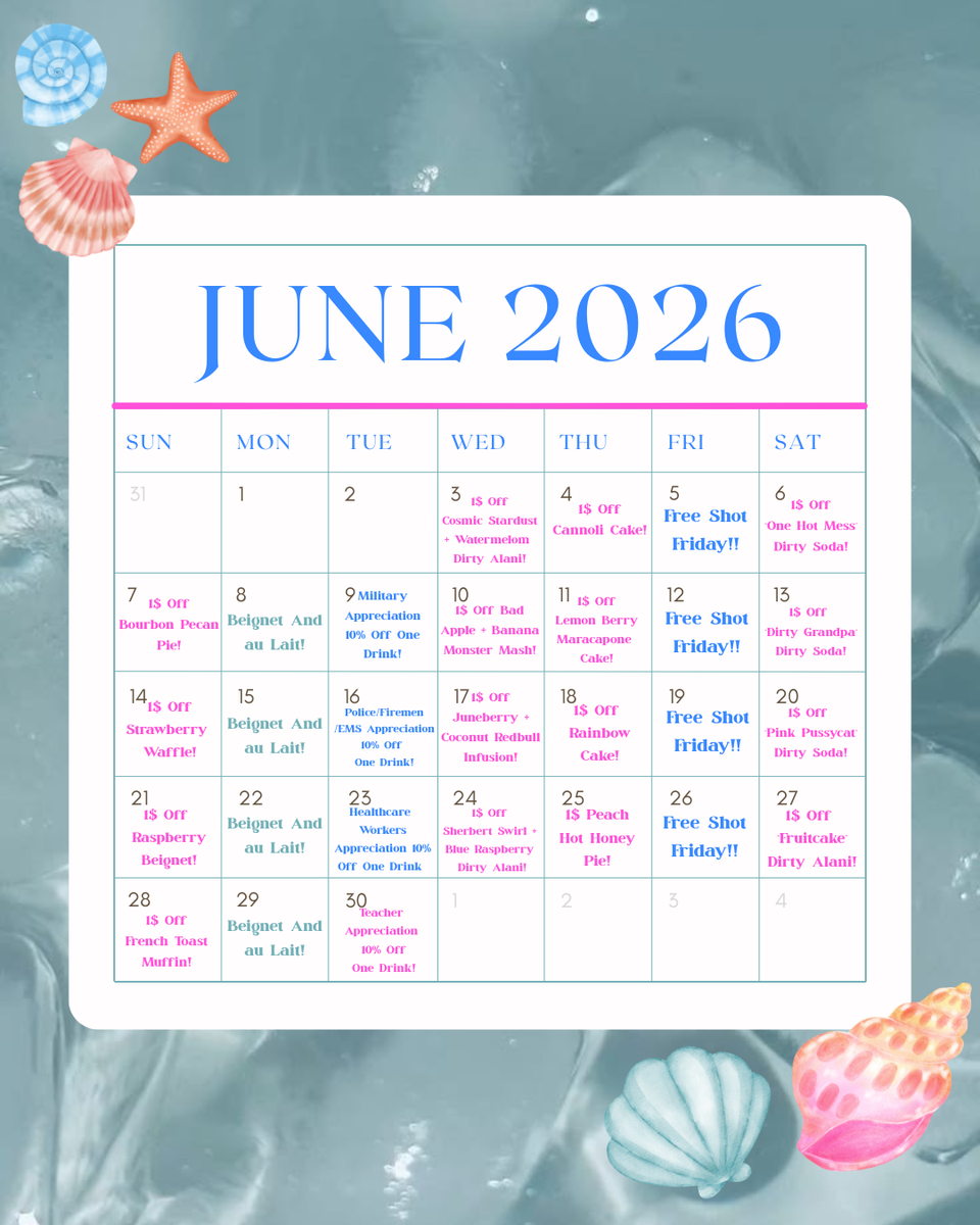 June 2026 specials