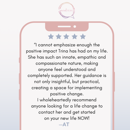 Copy of copy of pink blue pastel gradient phone mockup client testimonial instagram post