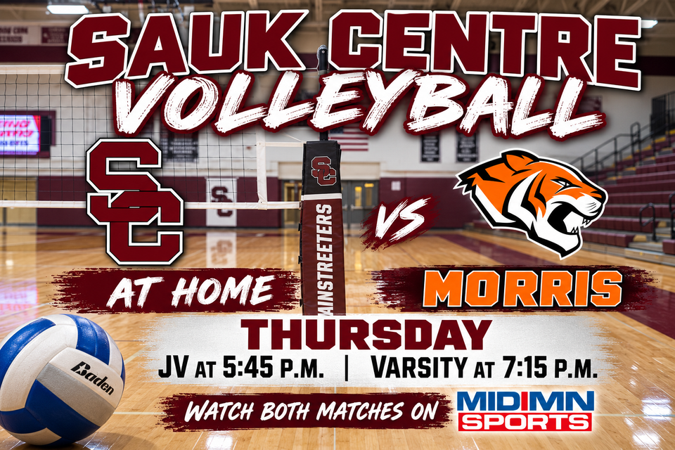 Sauk centre vs morris volleyball showdown