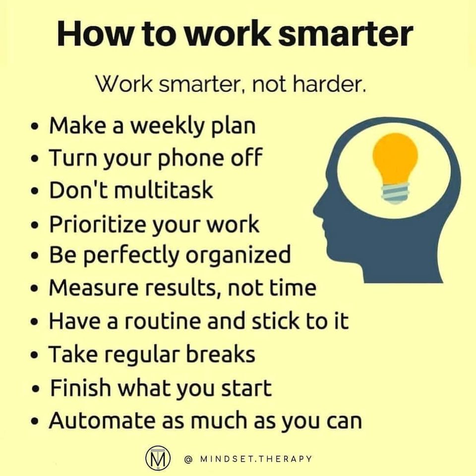 How to work smarter