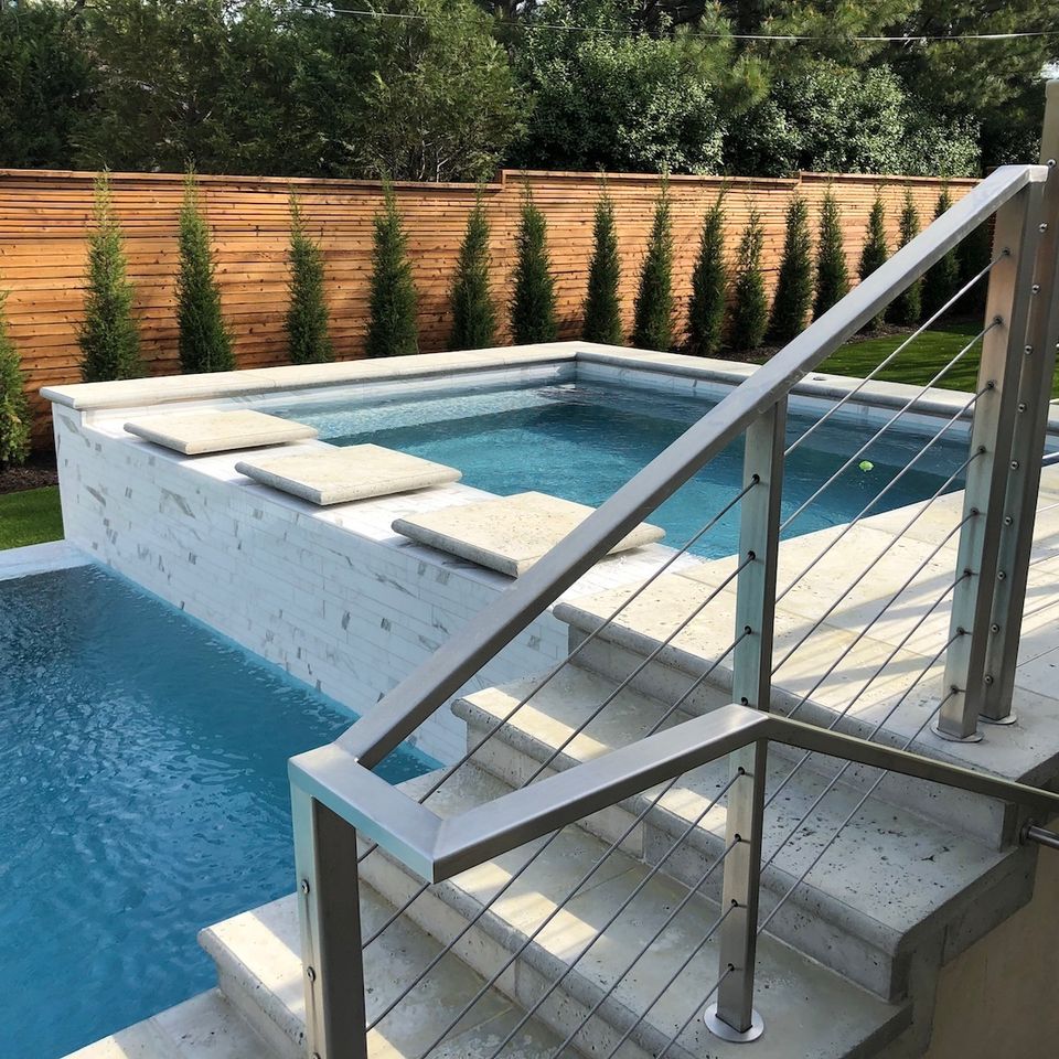3d solutions general contractors   tulsa oklahoma   custom backyard entertaining space with swimming pool raised hot tub artificial turf 2